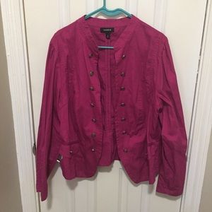Torrid Military Blazer Jacket 2x Magenta EUC
